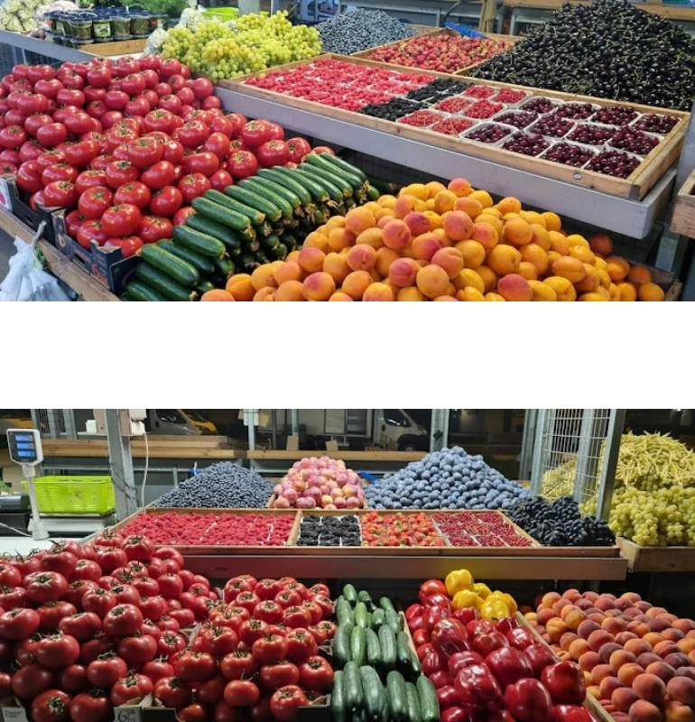 owoce i warzywa na straganie
